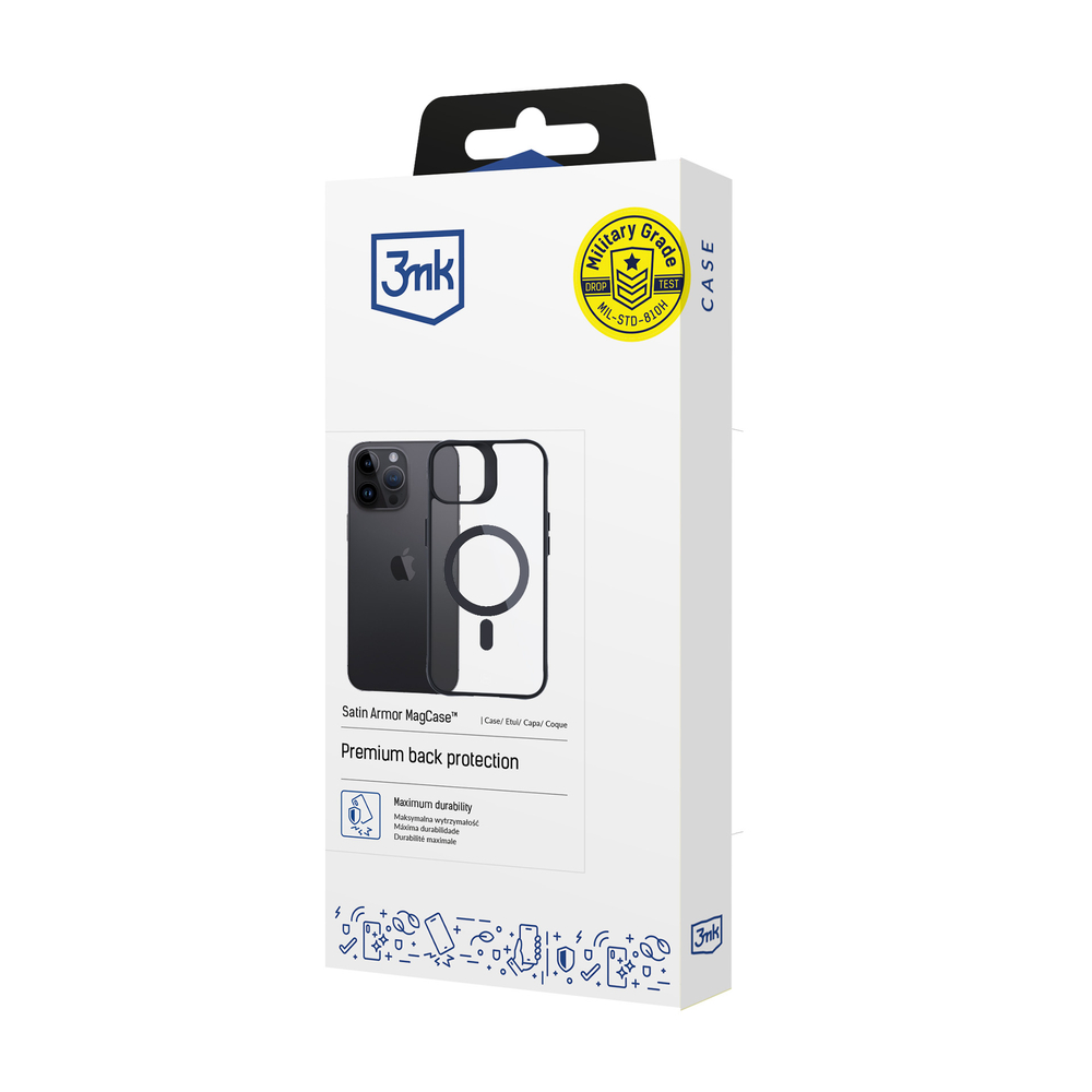 Apple iPhone 14 Pro 6.1\'\' 3MK Satin Armor MagCase Case Cover, Transparent