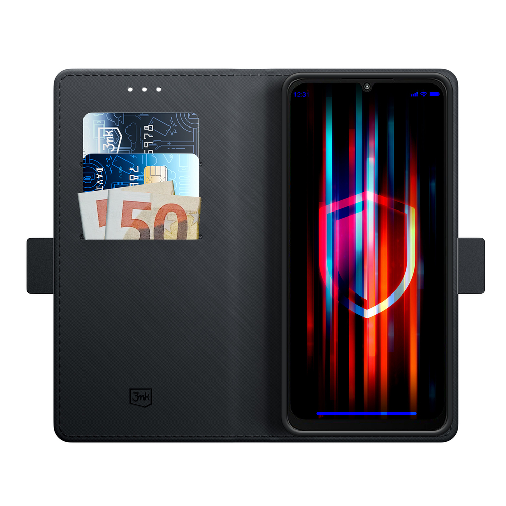 3mk Wallet Case for Xiaomi Redmi 13C 5G, Black