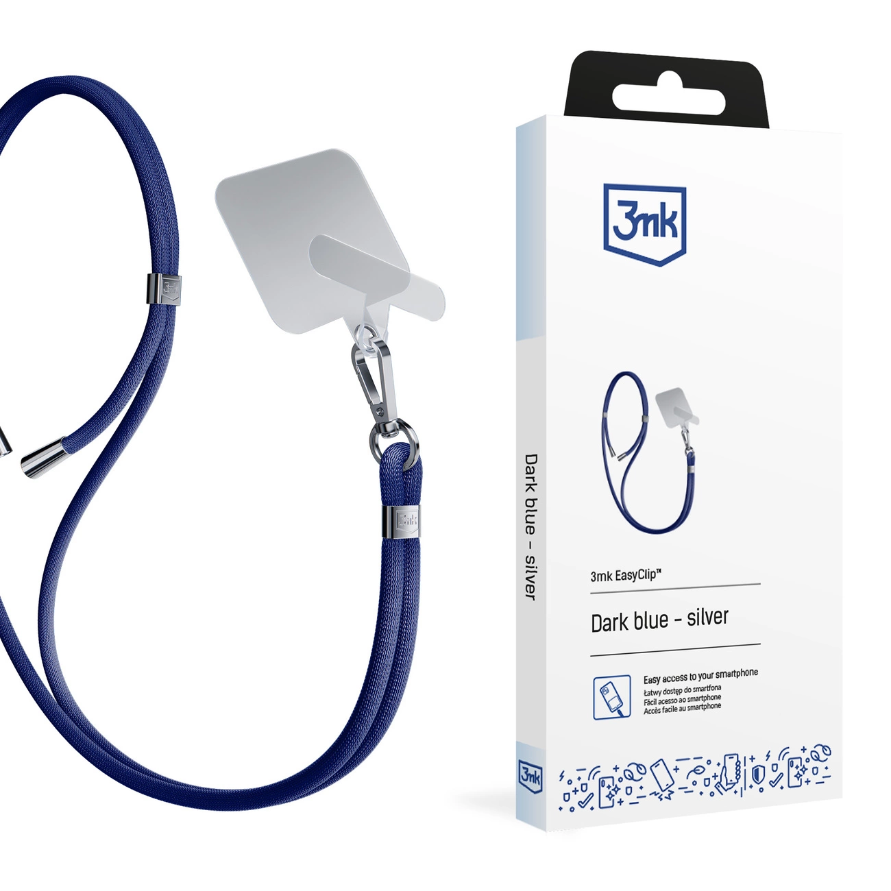 Accessories Dark Blue (silver) - 3mk EasyClip