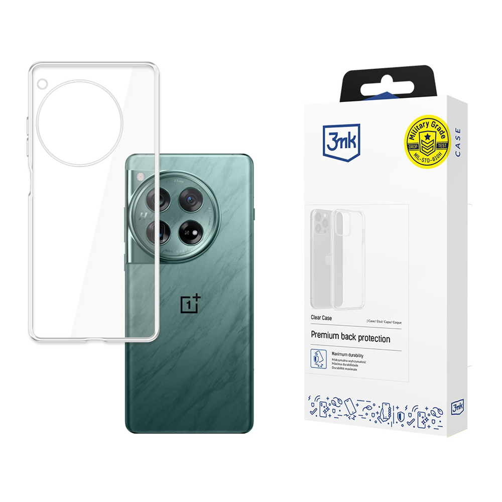 OnePlus 12 3MK Clear Case Cover, Transparent | Caurspīdīgs Silikona Vāciņš Maciņš Apvalks Bampers
