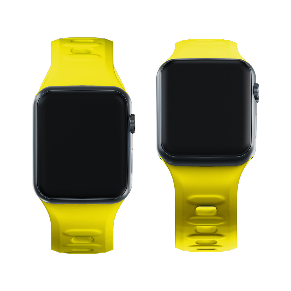 3mk Silicone Watch Strap for Apple Watch 38 / 40 / 41 mm, Yellow