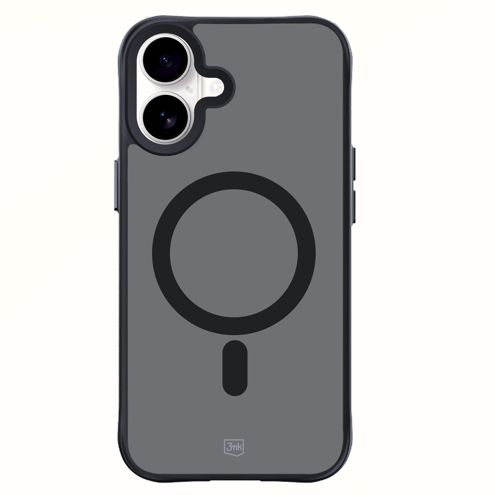 3mk iPhone 16 Case Smoke MagCase with MagSafe, Semi-Transparent