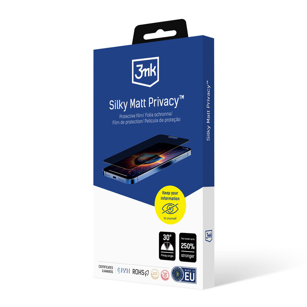 Apple iPhone 14 Pro 6.1\'\' 3MK Silky Matt Privacy Hydrid Flexible Protecion Glass