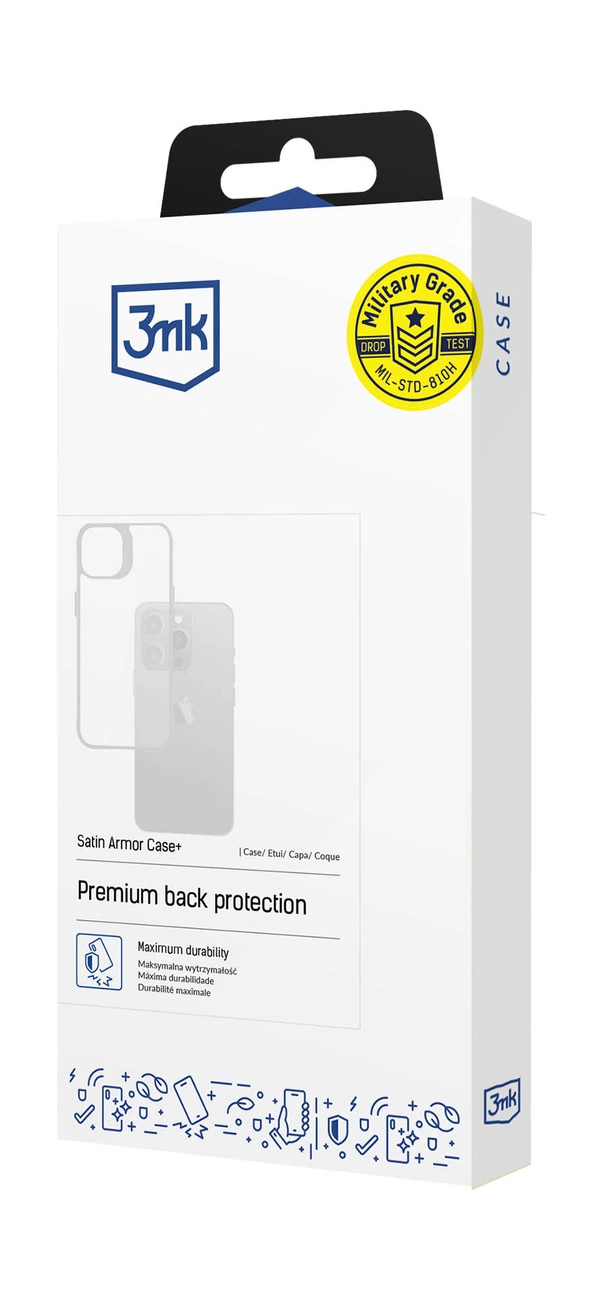 Samsung Galaxy A35 ( SM-A356E/DS ) 3MK Satin Armor Case+ Case Cover, Transparent