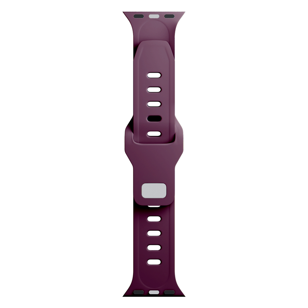 3mk Silicone Watch Strap for Apple Watch 42 / 44 / 45 / 49 mm, Burgundy