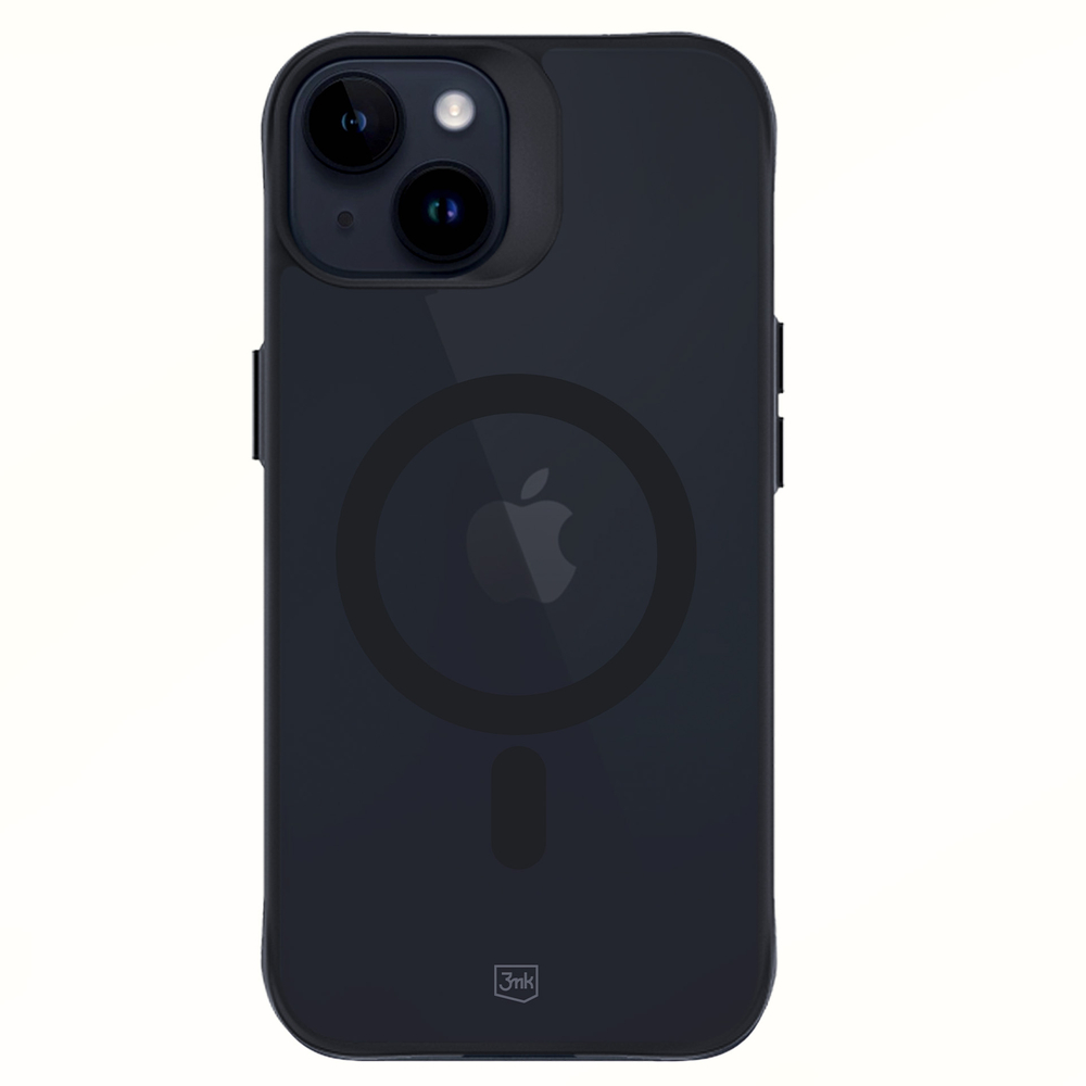 3mk iPhone 15 Case Smoke MagCase with MagSafe, Semi-Transparent