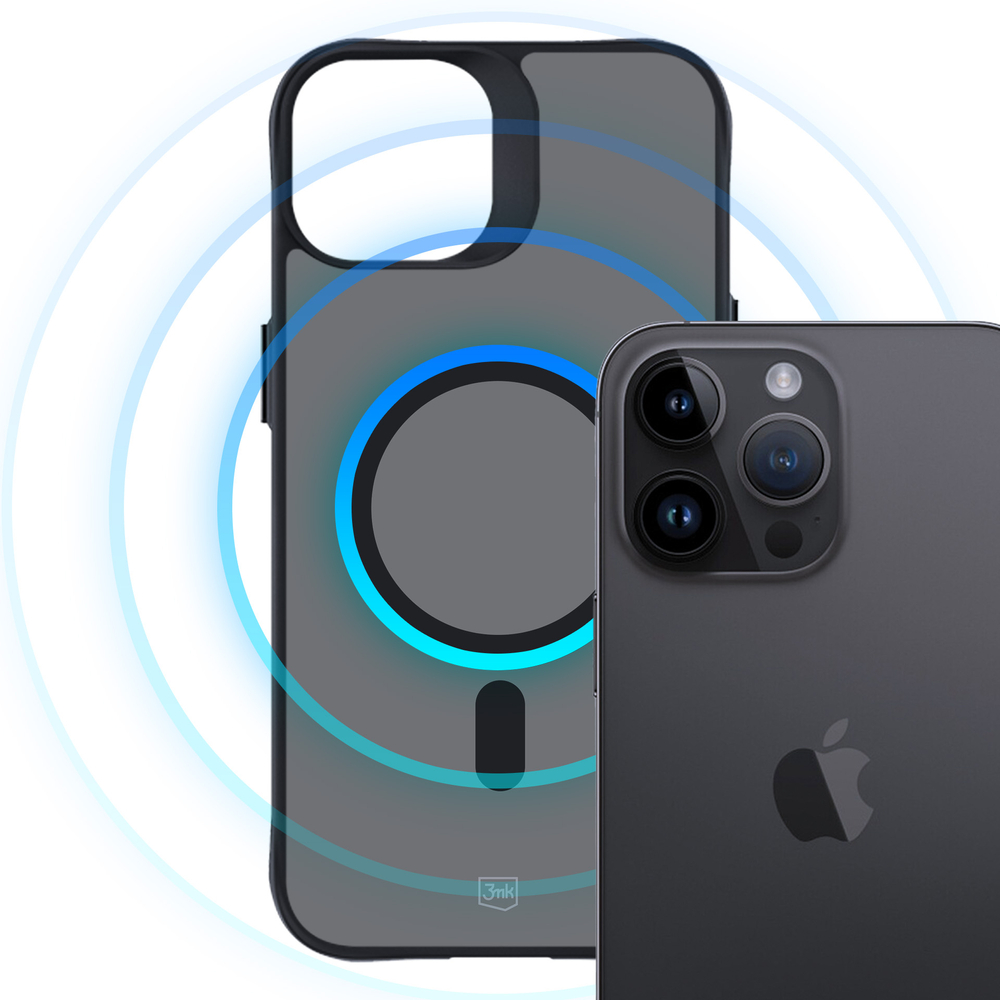3mk iPhone 14 Pro vāciņš Smoke MagCase, puscaurspīdīgs