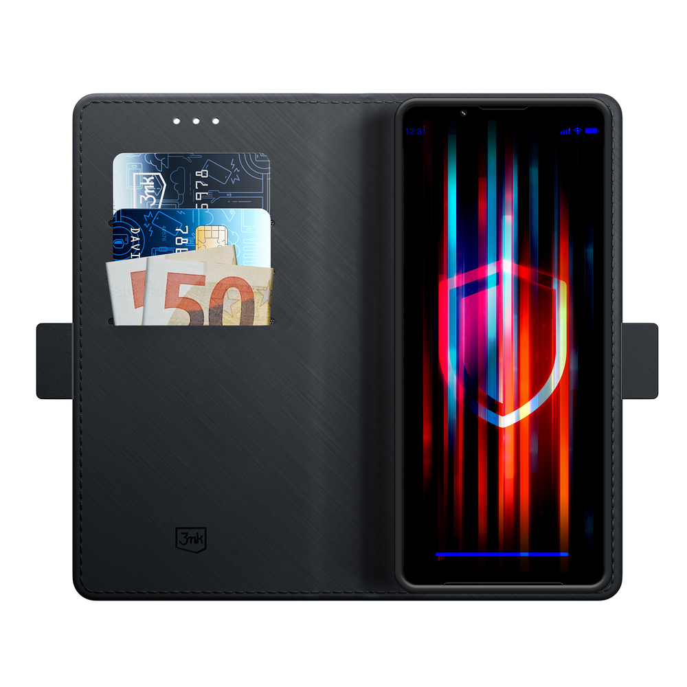 3mk Wallet Case for Sony Xperia 1 V, Black