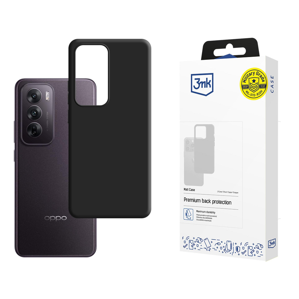 Oppo Reno 12 3MK Matt Case Cover, Black