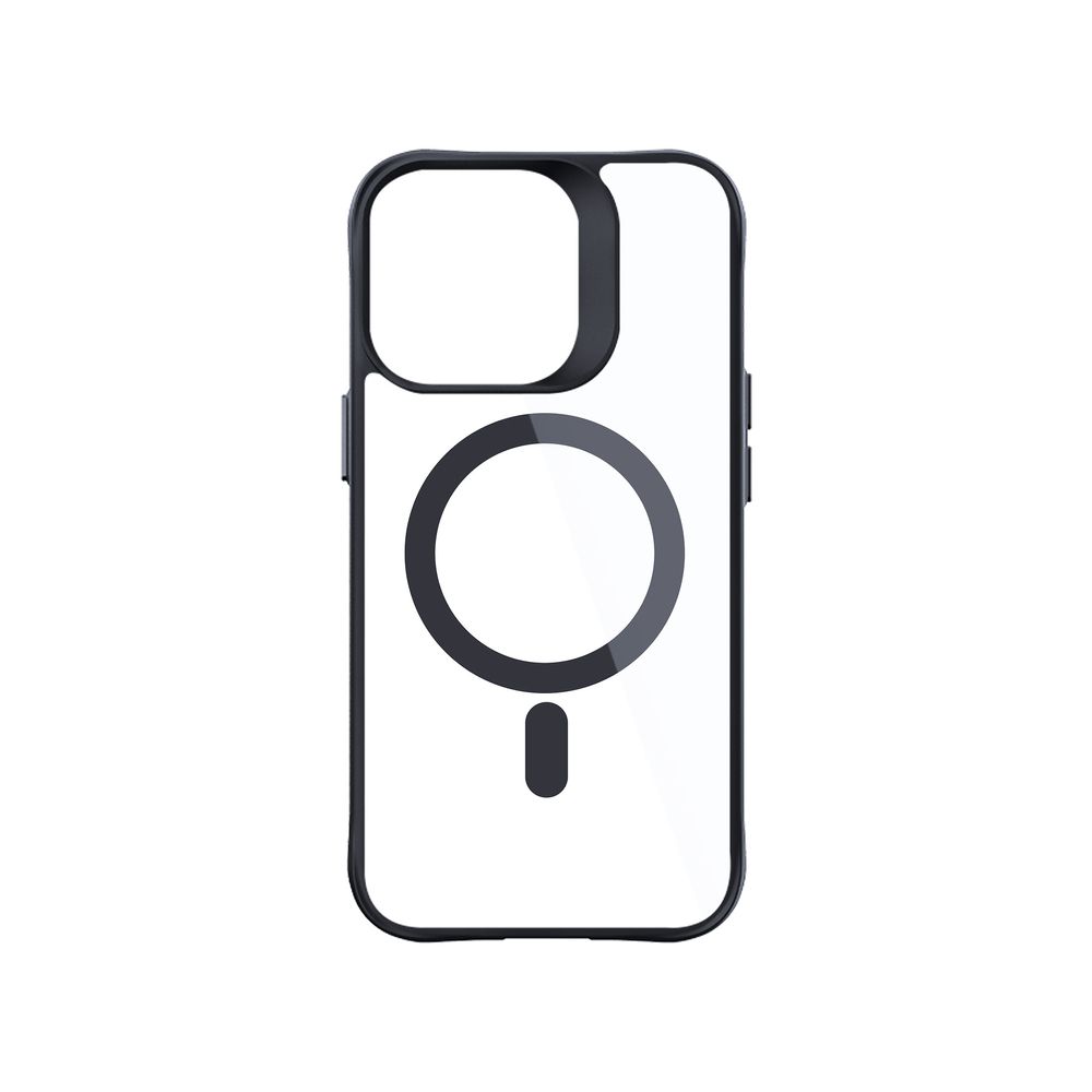 3mk Satin Armor MagCase for iPhone 15 Pro Max, Clear with Black Frame