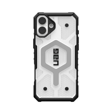 UAG Pathfinder caurspīdīgs Magsafe iPhone 16 Plus apvalks - Balts | Clear Case White
