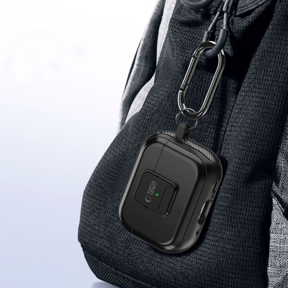 TECH-PROTECT DEFENDER HOOK MAGSAFE Apple AIRPODS PRO 1 / 2 BLACK