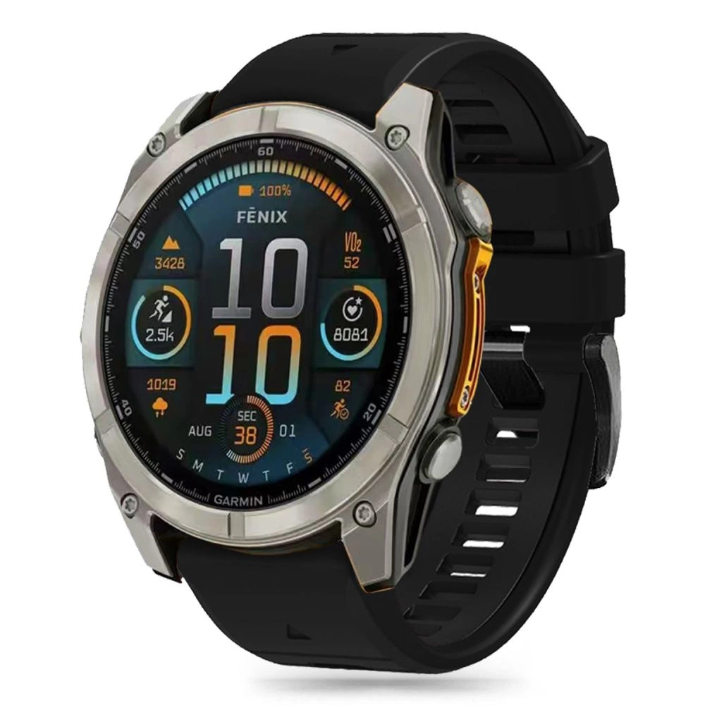 TECH-PROTECT SILIKONA LĪNIJA GARMIN FENIX 5 / 6 PRO 7 8 (47 MM) E MELNA | SILICONE LINE BLACK