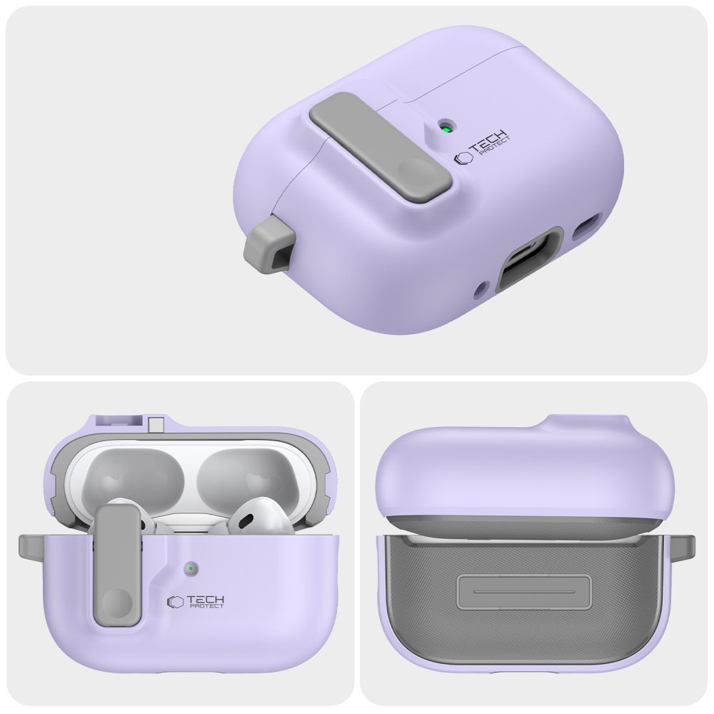 Tech-Protect Apple AirPods Pro 1 / 2 Case Slim Hook, Purple