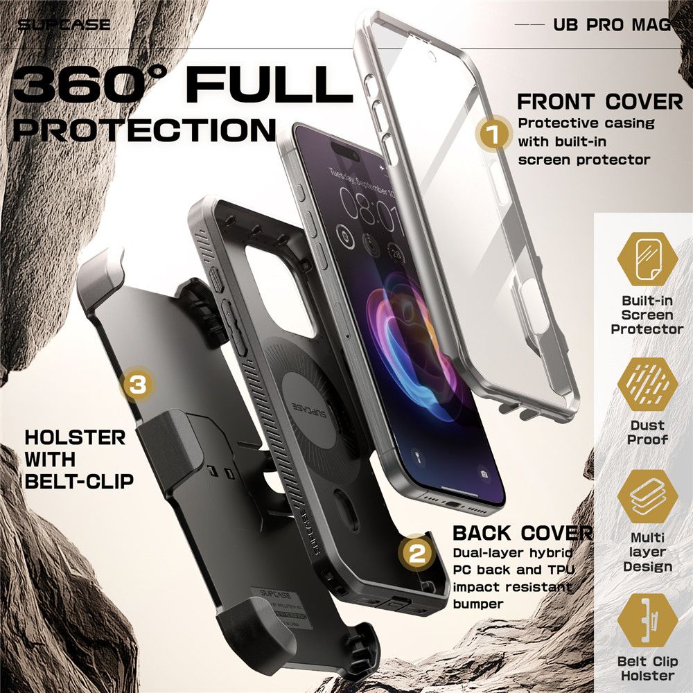 Supcase UB PRO MAG MAGSAFE IPHONE 16 PRO TIGREY