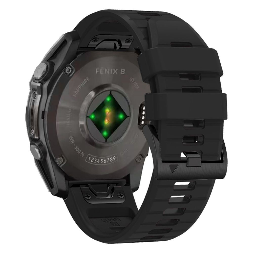 TECH-PROTECT SILIKONA LĪNIJA GARMIN FENIX 5X / PLUS 6X PRO 7X 8 (51 MM) MELNA | SILICONE LINE BLACK