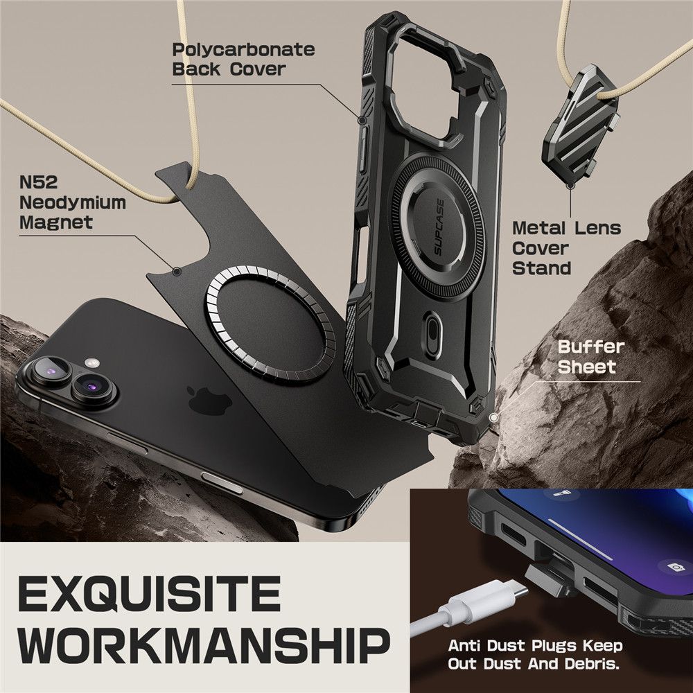 Supcase UB XT MAG MAGSAFE IPHONE 16 BLACK