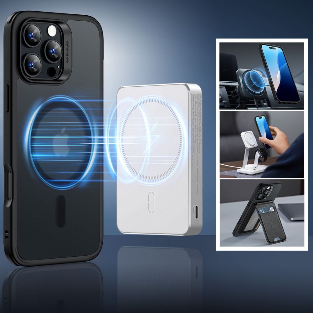 ESR iPhone 16 Pro Max vāciņš Classic Hybrid Halolock un aizsargstikls, melns