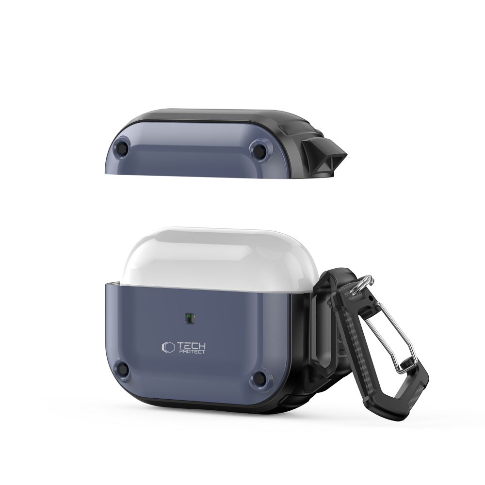 Tech-Protect Rough Hook Case for Apple AirPods Pro 1 / 2 with Carabiner, Blue