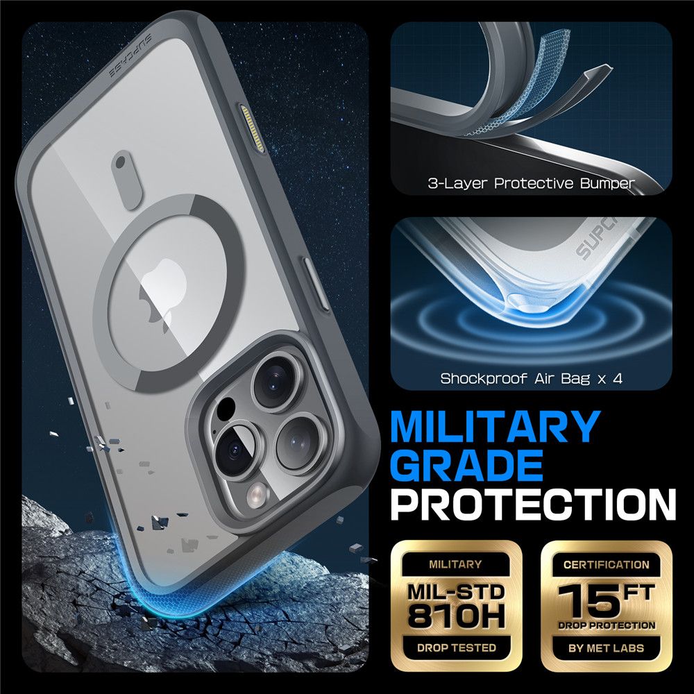 Supcase iPhone 16 Pro Max Case UB Mag with MagSafe, Gray
