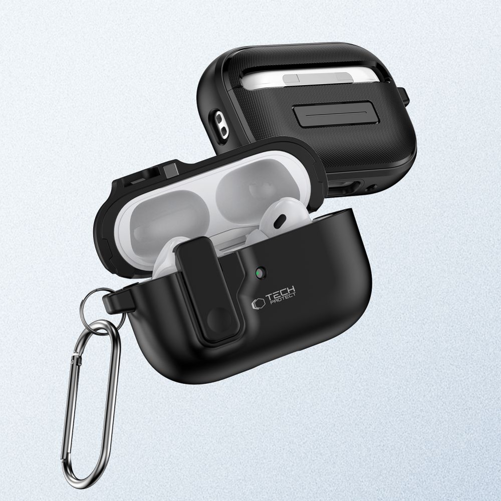 Tech-Protect Slim Hook Case for Apple AirPods Pro 1 / 2, Black