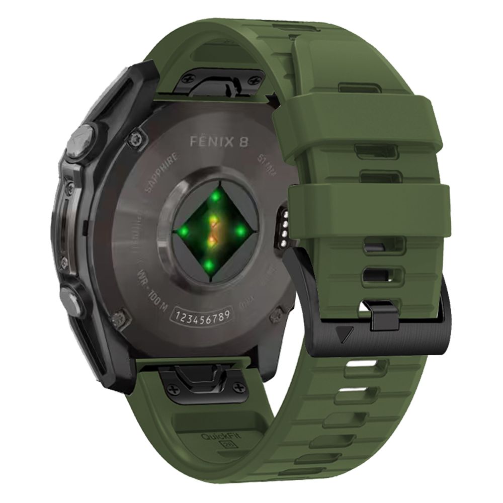 TECH-PROTECT SILIKONA LĪNIJA GARMIN FENIX 5 / 6 PRO 7 8 (47 MM) E MILITĀRI ZAĻŠ | SILICONE LINE MILITARY GREEN