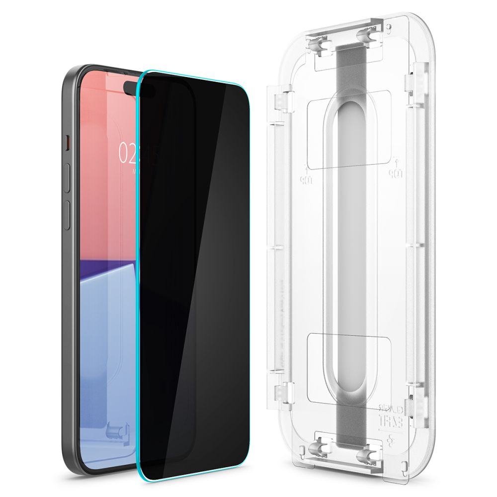 Apple iPhone 15 Pro Max 6.7\'\' Spigen Glas.tr ”ez Fit” Privacy Tempered Glass