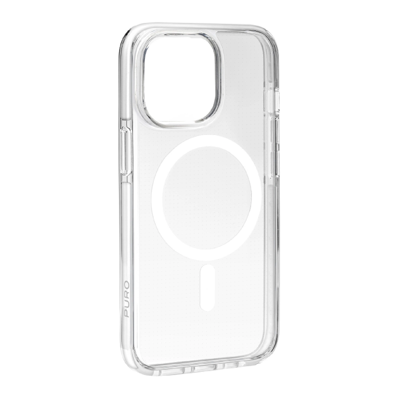 Puro Cover in PC+TPU+TPE with integrated magnets ``LITE MAG PRO'' for iPhone 15 Pro Max, white color