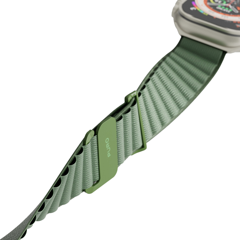 Puro Extreme Nylon Strap for Apple Watch 42 / 44 / 45 / 49 mm, Dark Green