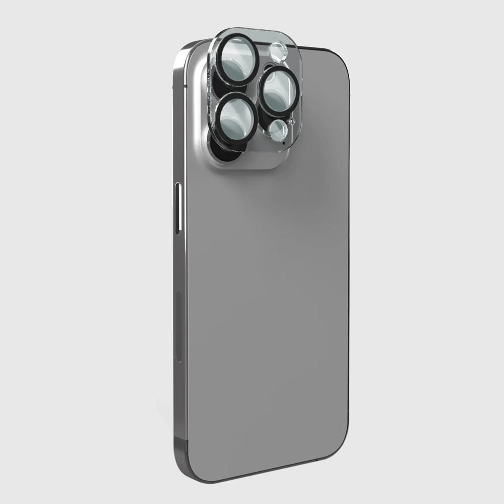 SBS iPhone 15 Pro / 15 Pro Max kameras lēcu aizsargstikls D3O, caurspīdīgs