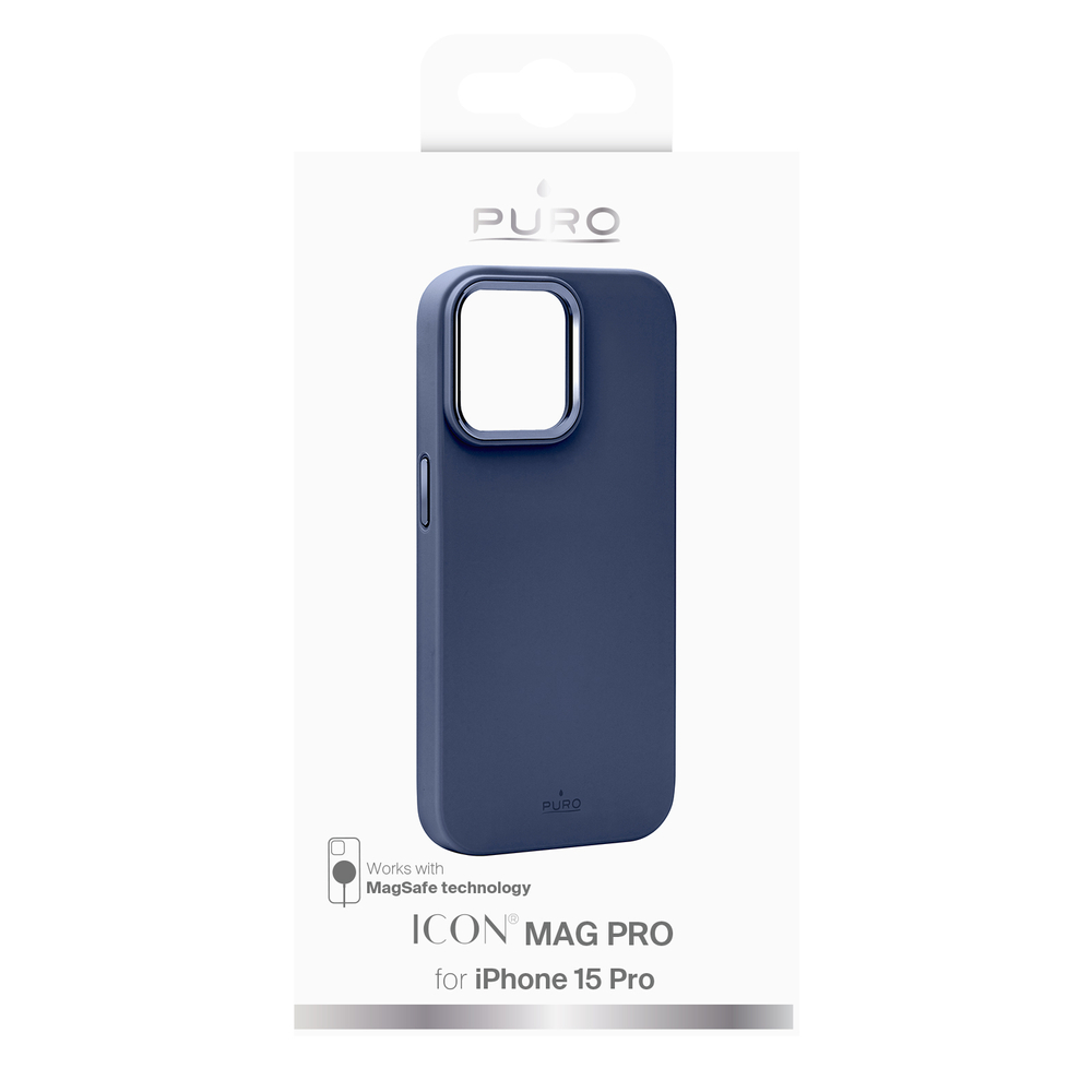 Puro iPhone 15 Pro Case Icon Mag Pro MagSafe, Dark Blue