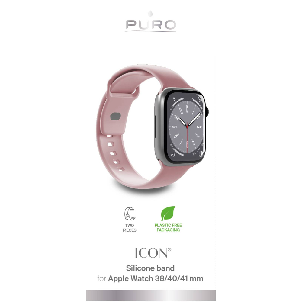 Puro Apple Watch 38 / 40 / 41 mm Strap Icon Silicone, Pink