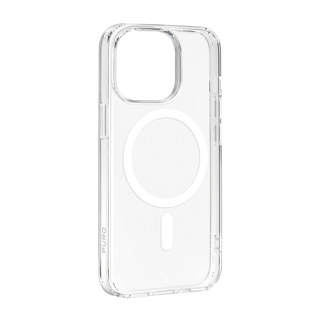 Puro LITE MAG TPU case with integrated magnets for iPhone 15 Pro Max, transparent