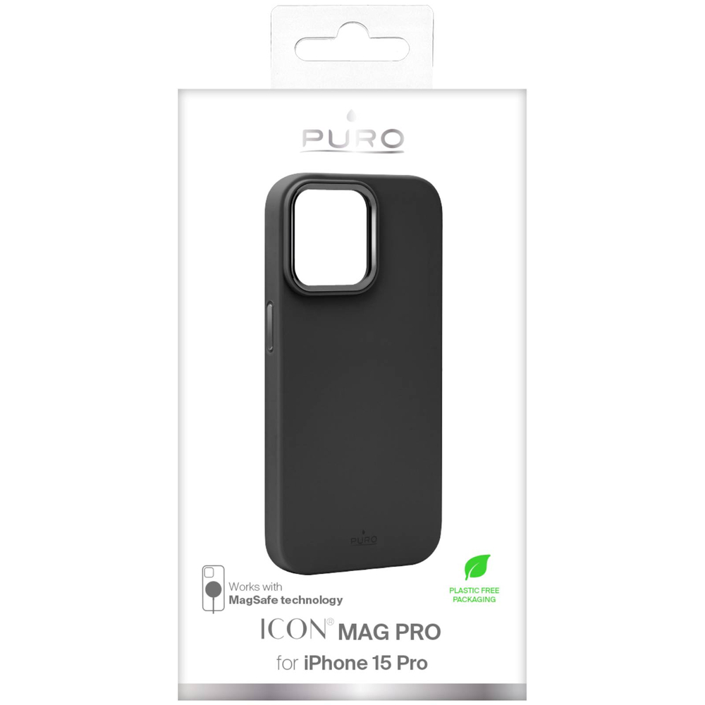 Puro iPhone 15 Pro Case Icon Mag Pro MagSafe, Black