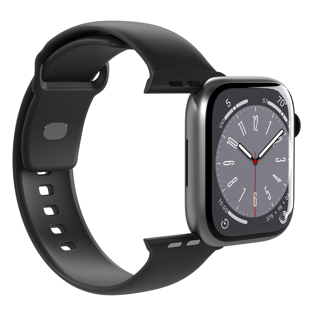 Ремешок Puro Icon Silicone для Apple Watch 42 / 44 / 45 / 49 mm, черный