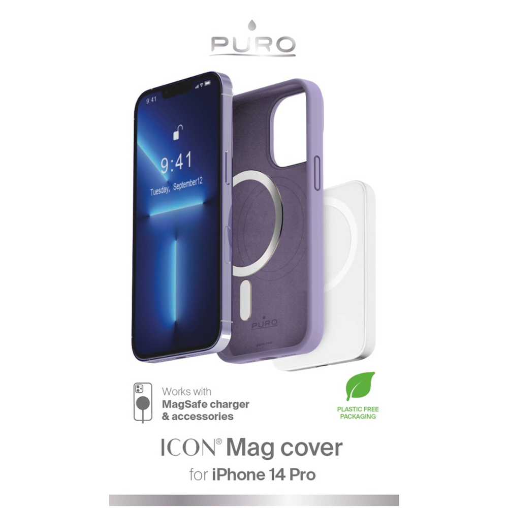 Puro iPhone 14 Pro Case Icon Mag MagSafe, Lavender
