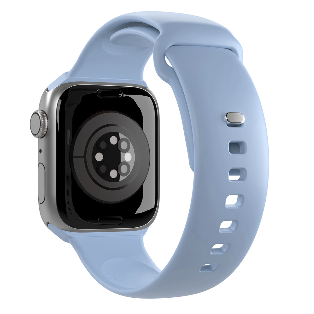 Puro Icon Silicone Strap for Apple Watch 42 / 44 / 45 / 49 mm, Light Blue