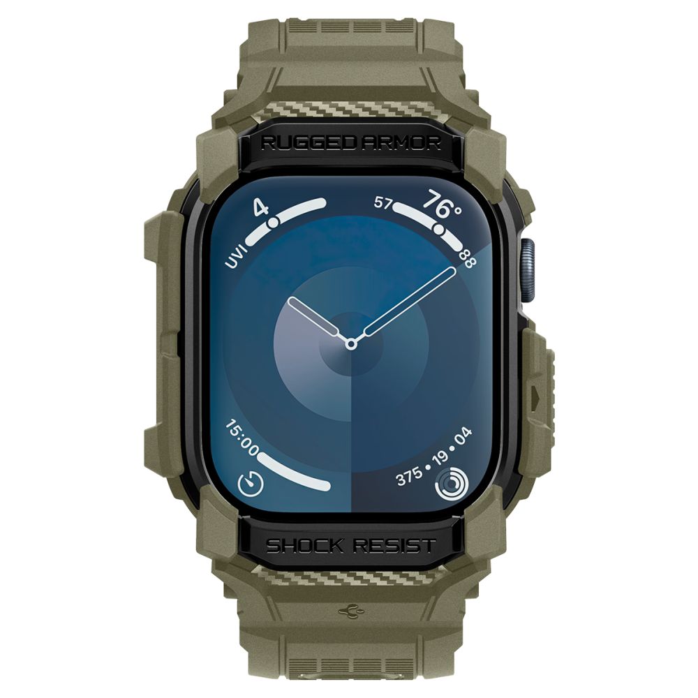 Spigen Rugged Armor Pro Strap for Apple Watch 10 (46mm), Green