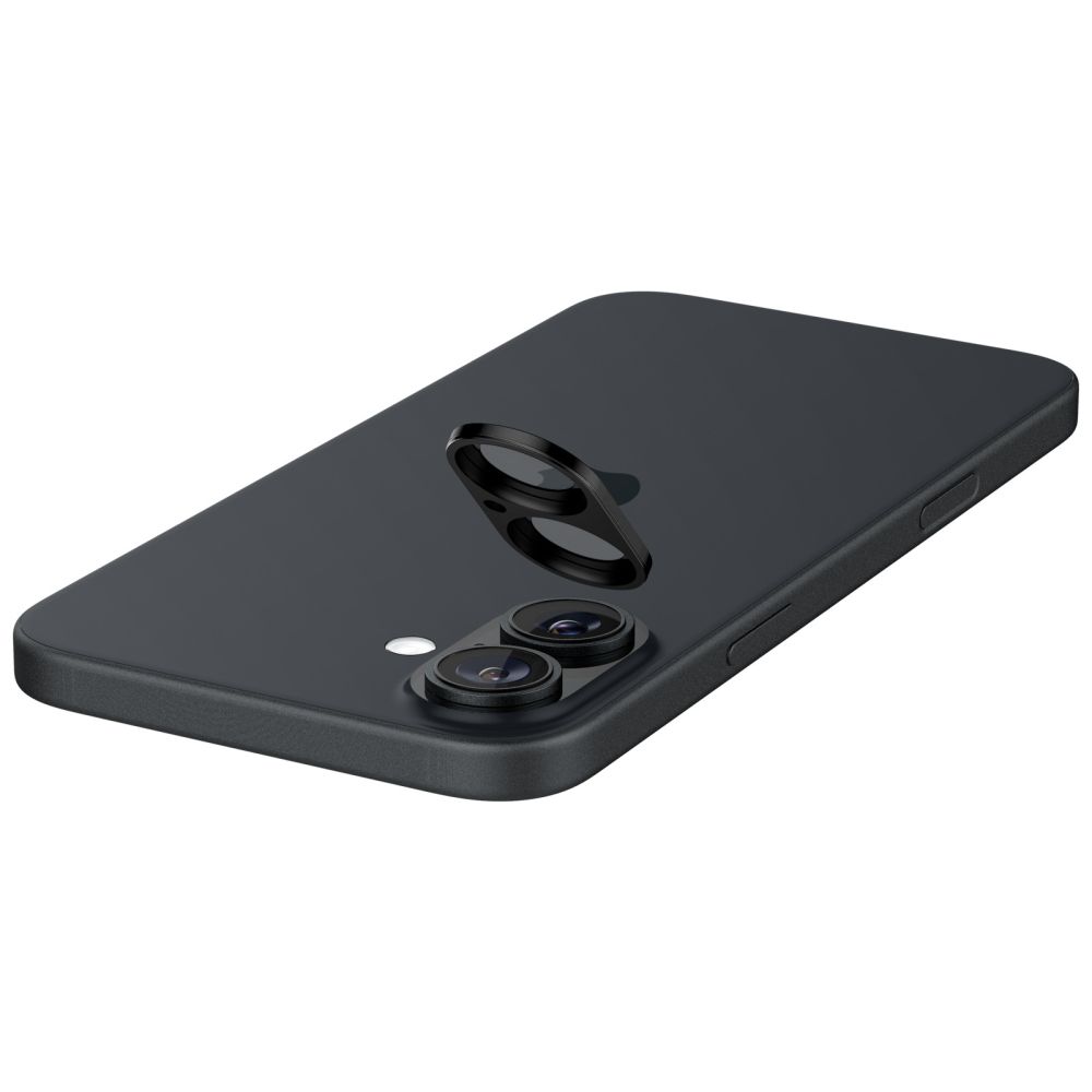 Spigen Optik Glas.Tr Camera Protector for iPhone 16 / 16 Plus (2-Pack), Black