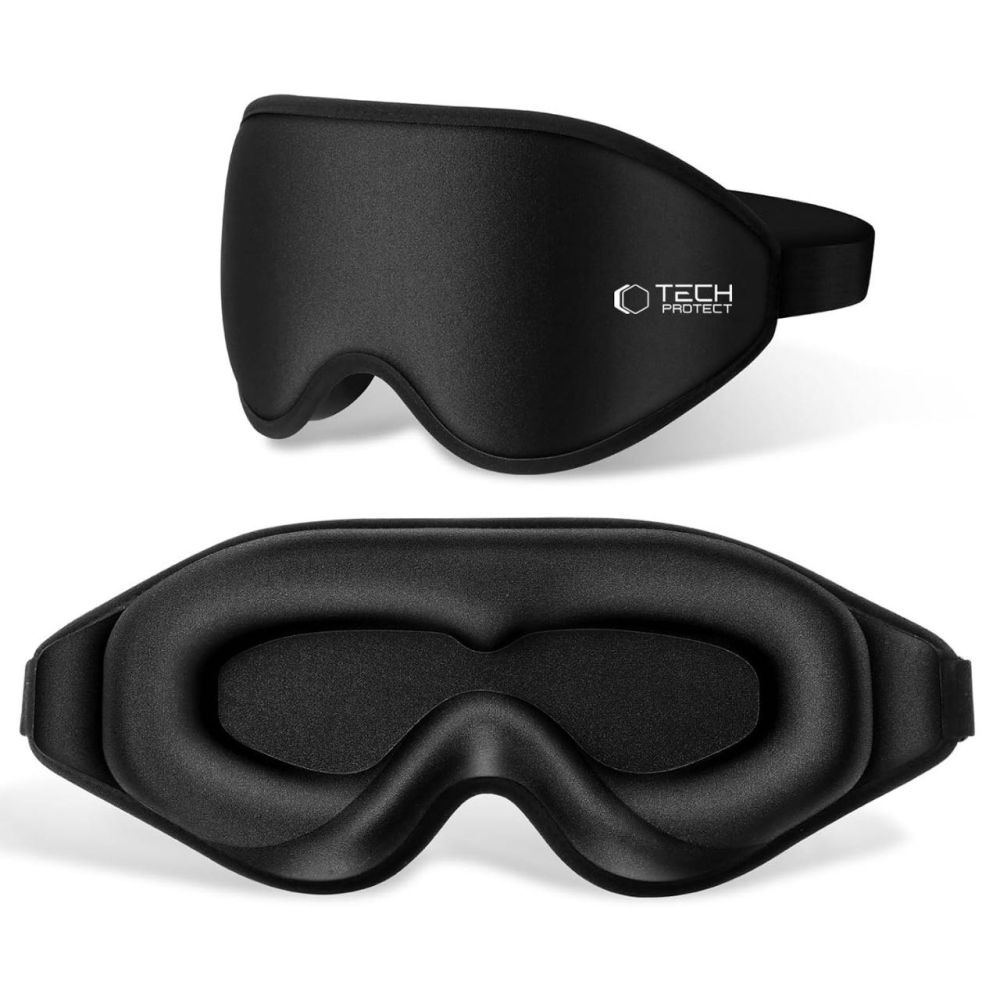 МАСКА ДЛЯ СНА TECH-PROTECT EYESHADE МАТОВАЯ ЧЕРНАЯ