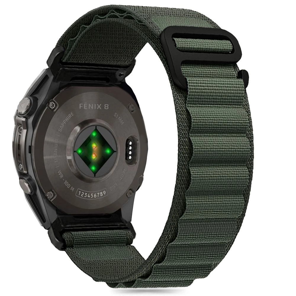 TECH-PROTECT NYLON PRO GARMIN FENIX 5 / 6 7 8 (47 MM) E OLĪVU ZAĻA | OLIVE GREEN