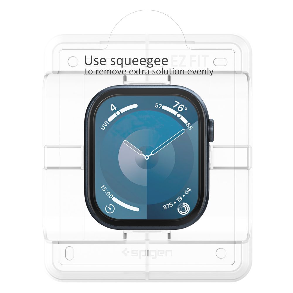 Гибридное защитное стекло Spigen Elite Shield EZ FIT для Apple Watch 10 (42mm), 2 шт.