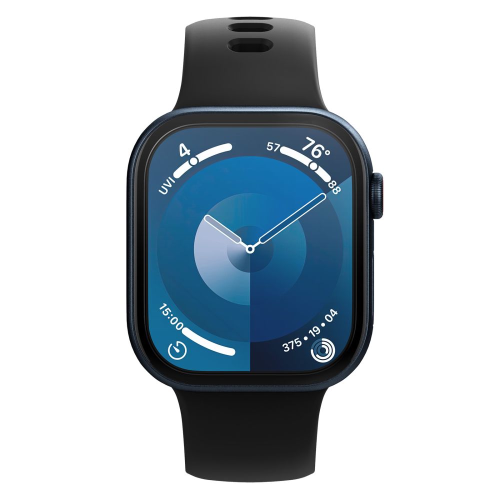 Защитное стекло Spigen Elite Shield EZ FIT для Apple Watch 10 (46mm), 2 шт., прозрачное