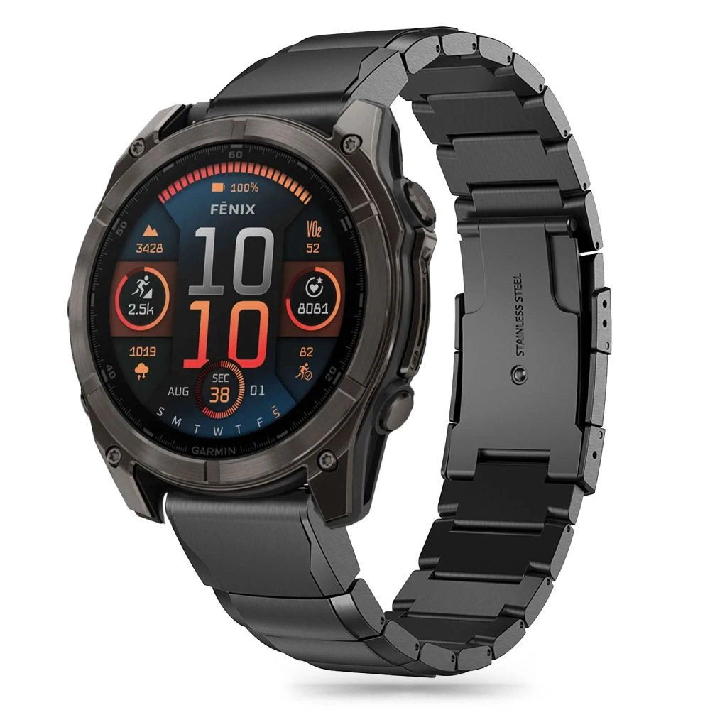TECH-PROTECT STEELBAND GARMIN FENIX 5X / PLUS 6X PRO 7X 8 (51 MM) MELNS | BLACK