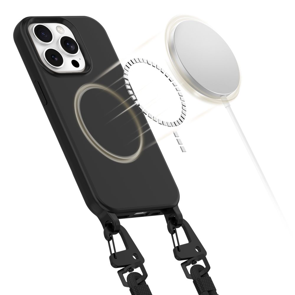 Tech-Protect iPhone 14 Pro Case MagNecklace MagSafe, Black