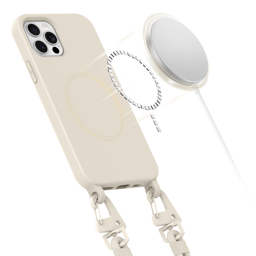 Tech-Protect iPhone 12 / 12 Pro Case MagNecklace MagSafe, Beige