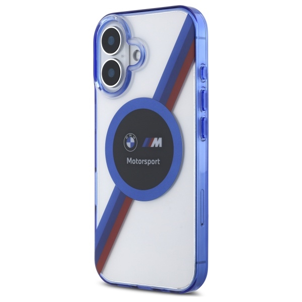 BMW BMHMP16S23HTPUT iPhone 16 6.1" прозрачный жесткий чехол Motosport IML Circle MagSafe