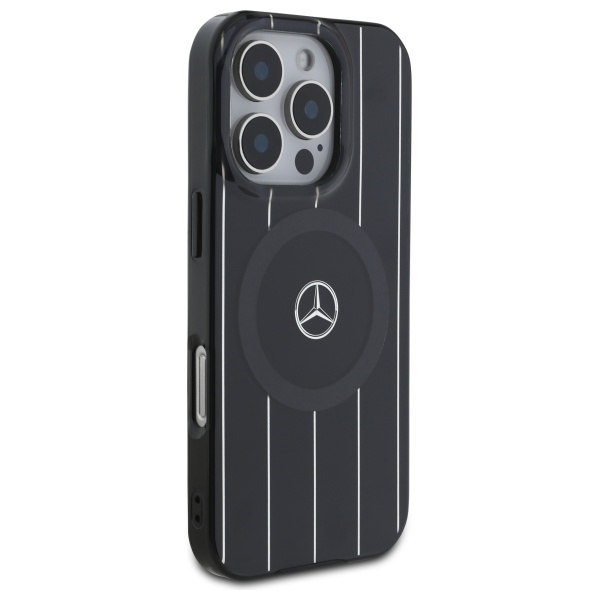 Mercedes MEHMP16X23HRSK iPhone 16 Pro Max 6.9" black/black hardcase MB Double Layer Crossed Lines MagSafe