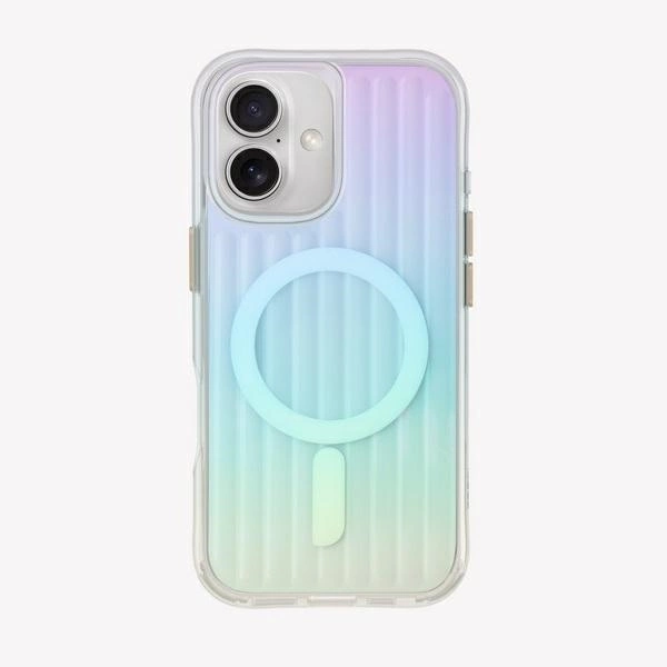 Uniq Coehl Linear iPhone 16 6.1" case Magnetic Charging opal/iridescent