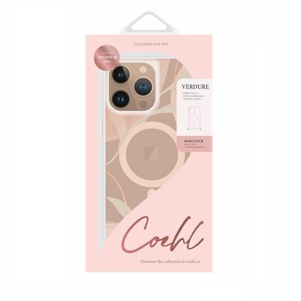 Uniq Coehl Verdure iPhone 16 Pro 6.3" case Magnetic Charging spring blossom